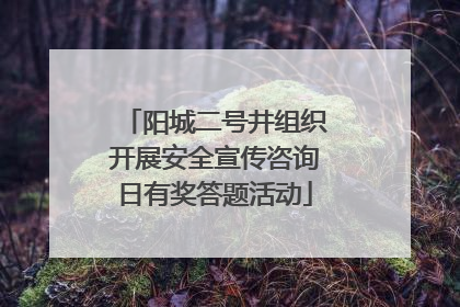 阳城二号井组织开展安全宣传咨询日有奖答题活动