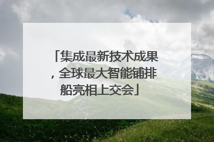 集成最新技术成果，全球最大智能铺排船亮相上交会