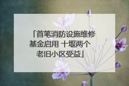 首笔消防设施维修基金启用 十堰两个老旧小区受益
