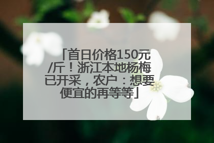 首日价格150元/斤！浙江本地杨梅已开采，农户：想要便宜的再等等