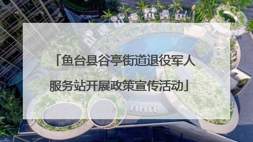 鱼台县谷亭街道退役军人服务站开展政策宣传活动