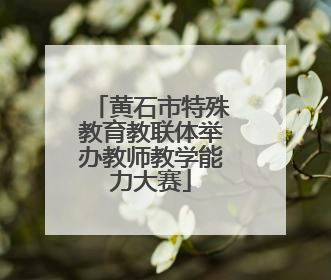黄石市特殊教育教联体举办教师教学能力大赛