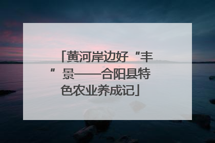 黄河岸边好“丰”景——合阳县特色农业养成记