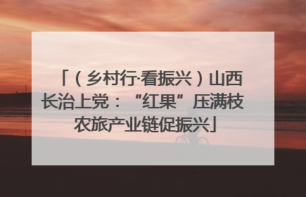 （乡村行·看振兴）山西长治上党：“红果”压满枝 农旅产业链促振兴