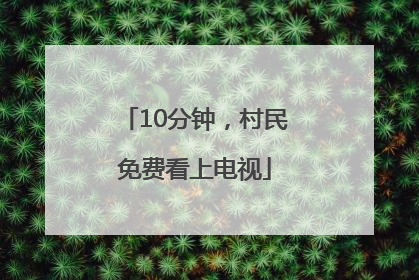 10分钟，村民免费看上电视