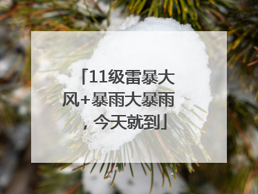 11级雷暴大风+暴雨大暴雨，今天就到