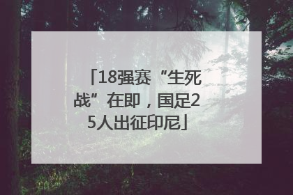 18强赛“生死战”在即，国足25人出征印尼