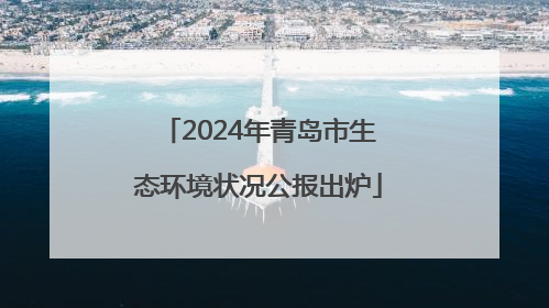 2024年青岛市生态环境状况公报出炉