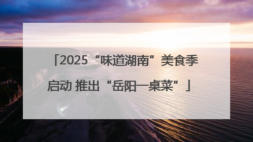 2025“味道湖南”美食季启动 推出“岳阳一桌菜”