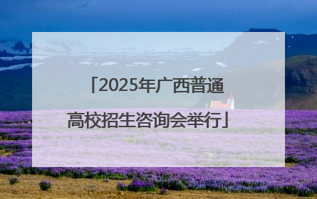 2025年广西普通高校招生咨询会举行