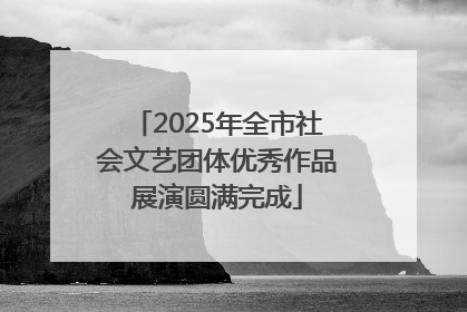 2025年全市社会文艺团体优秀作品展演圆满完成