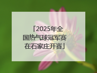 2025年全国热气球冠军赛在石家庄开赛
