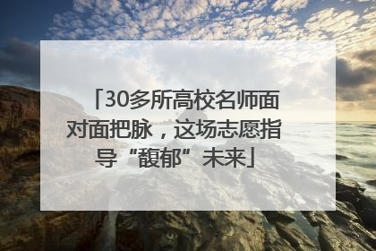 30多所高校名师面对面把脉，这场志愿指导“馥郁”未来