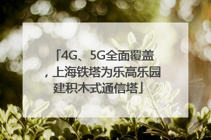 4G、5G全面覆盖，上海铁塔为乐高乐园建积木式通信塔